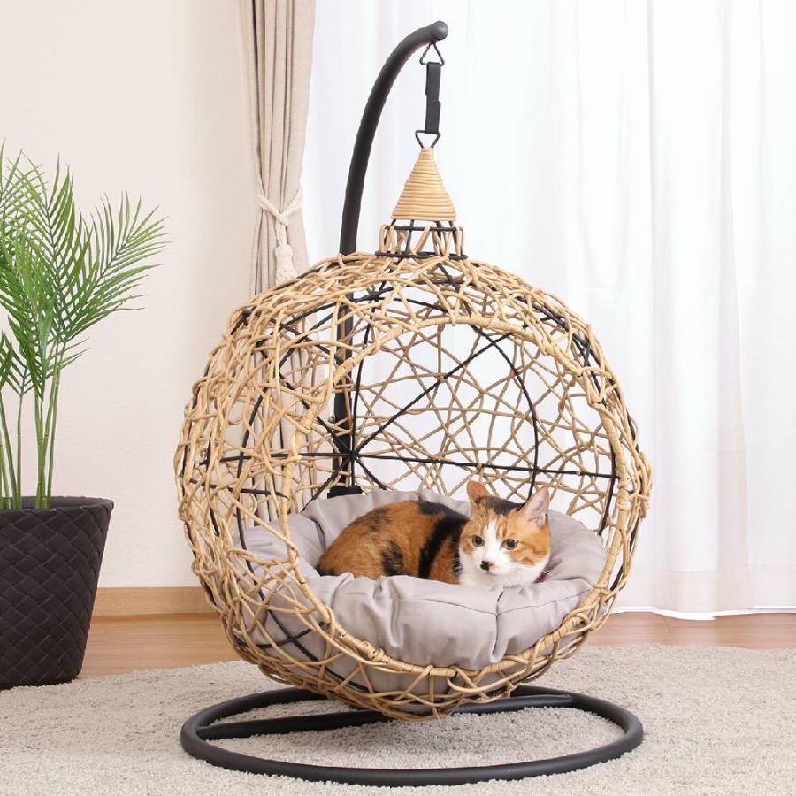 猫 ベッド ラタン ペットベッド ハンギングチェア ドーム型 猫 猫 ベッド ラタン ペットベッド ハンギングチェア ドーム型 猫