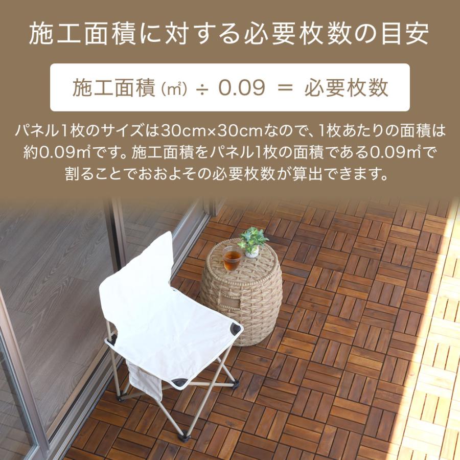 ウッドデッキ ウッドパネル デッキ 庭 タイル 置くだけ ベランダ 天然