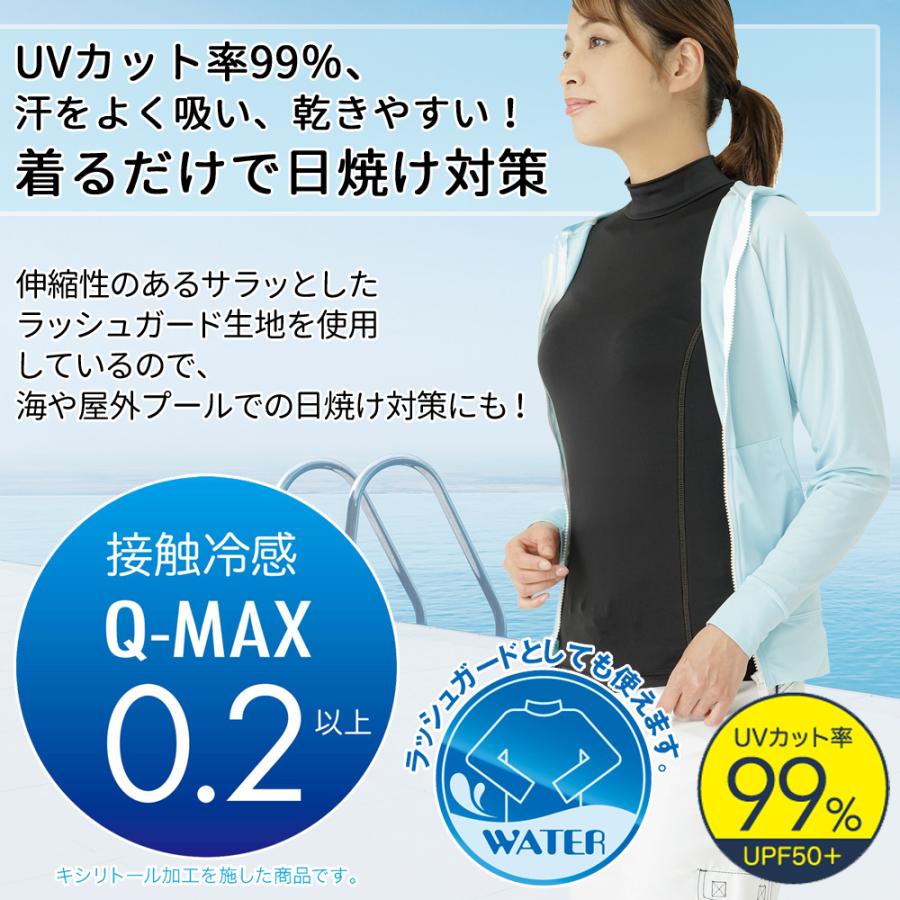 アンダーウェア レディース スポーツ 長袖 UV99％カット 速乾 吸水