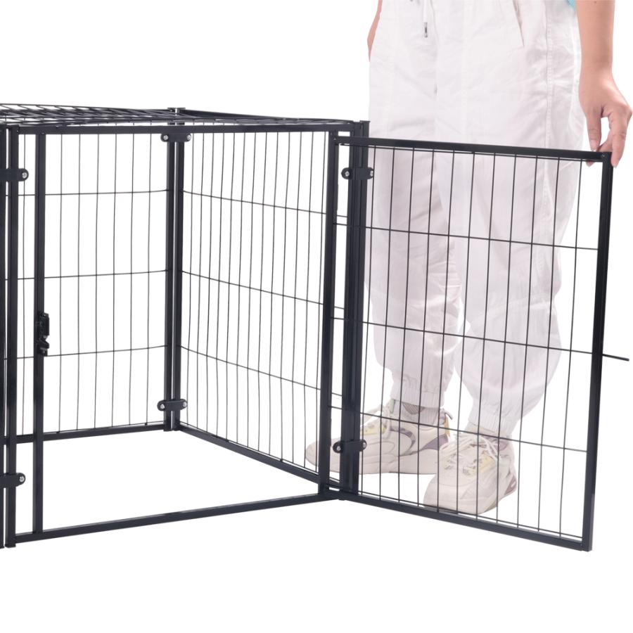 202t ペットサークル 犬 ペットフェンス サークルケージ ドア付き 室内 屋外 ドア付 6枚  120×60cm y032603t ペットサークル 犬 ペットフェンス サークルケージ ドア付き 室内 屋外