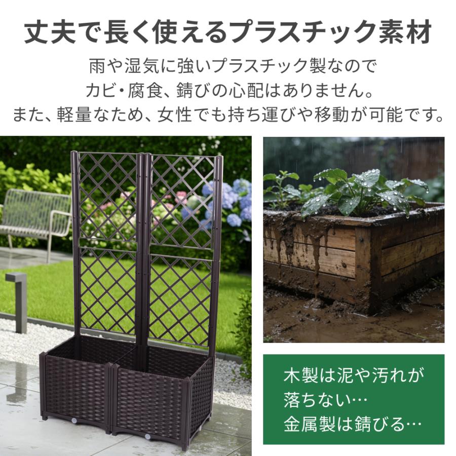 ガーデンフェンス ラティス プランター フェンス 目隠し ガーデニング