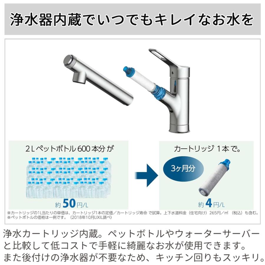 LIXIL（リクシル） キッチン水栓 浄水器内蔵シングルレバー混合水栓