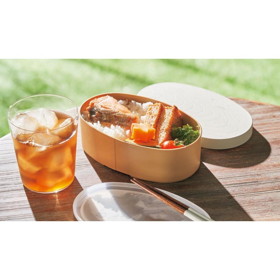 未使用 曲げわっぱ　重箱　弁当箱　入れ子　脱プラ 曲げわっぱ風 弁当箱 プラスチック 曲げわっぱ レンジ対応 日本製 まげ