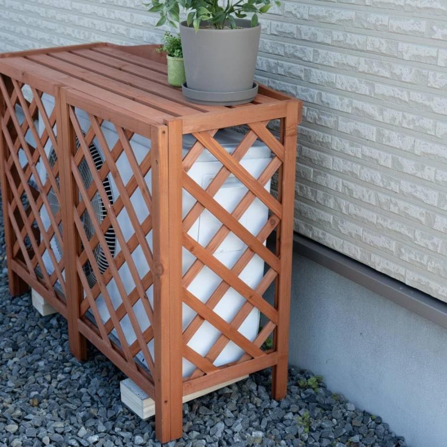 室外機カバー 木製 おしゃれ 大型 室外機 カバー 日よけ 日よけカバー