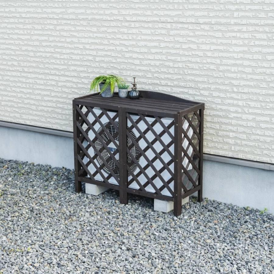 室外機カバー 木製 おしゃれ 大型 室外機 カバー 日よけ 日よけカバー