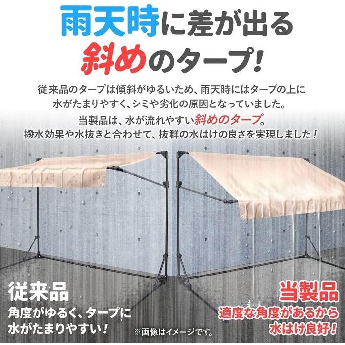 サイクルハウス 自転車置き場 1台 2台 3台 サイクルガレージ ガレージテント おしゃれ 屋根 diy 折りたたみ サイクルポート 物置｜attention8-25｜05