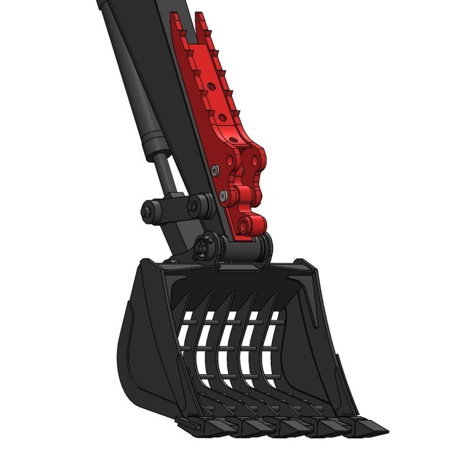 モンゴリアンアタッチ可動型 アタッチフォーク 1本爪 「型式AT-20S」(溶接固定) 適合バケット