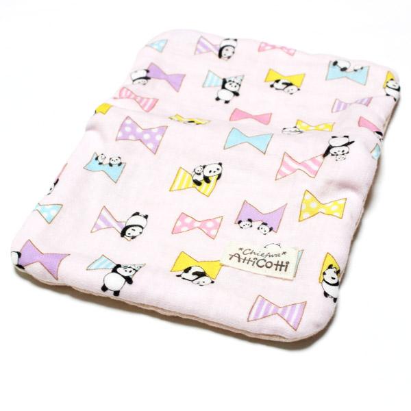 fuwara＊ぱんだガーゼはんかちset❤︎ピンク 8重 ガーゼハンカチ