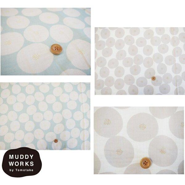 モモンガハウス(水彩花)暖かプードルボアに丈夫な綿麻キャンパス生地❗ コットンダブルガーゼ生地/MUDDY WORKSシリーズ/ミニあんぱん柄