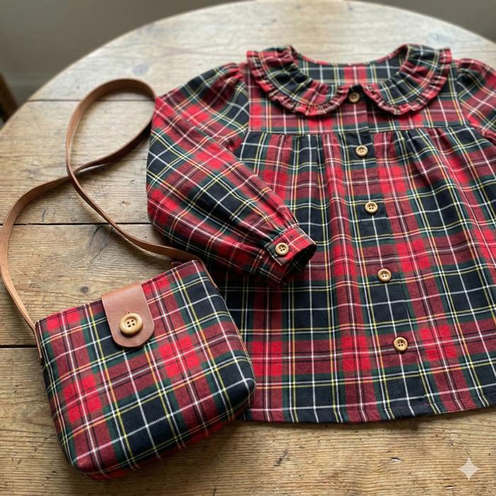 先染めタータンチェック生地〈6カラー〉/しなやか先染めタータン