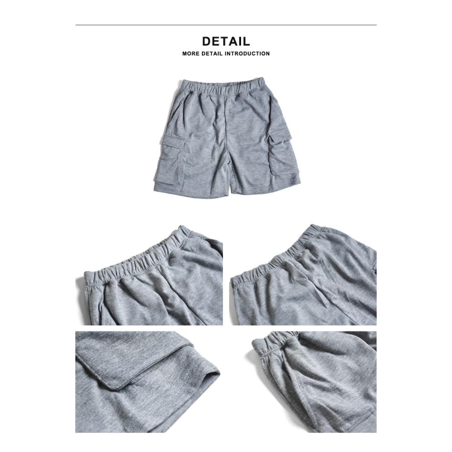 ハーフパンツ メンズ ストレッチ スウェット カーゴパンツ