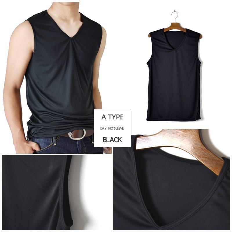 タンクトップ DRY ストレッチ 接触冷感 ノースリーブ Tシャツ カットソー メンズ アンダーウェア 下着 送料無料 父の日 通販M《M1》 | ブランド登録なし | 13