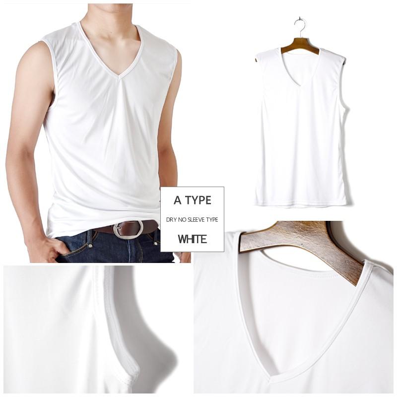 タンクトップ DRY ストレッチ 接触冷感 ノースリーブ Tシャツ カットソー メンズ アンダーウェア 下着 送料無料 父の日 通販M《M1》 | ブランド登録なし | 14
