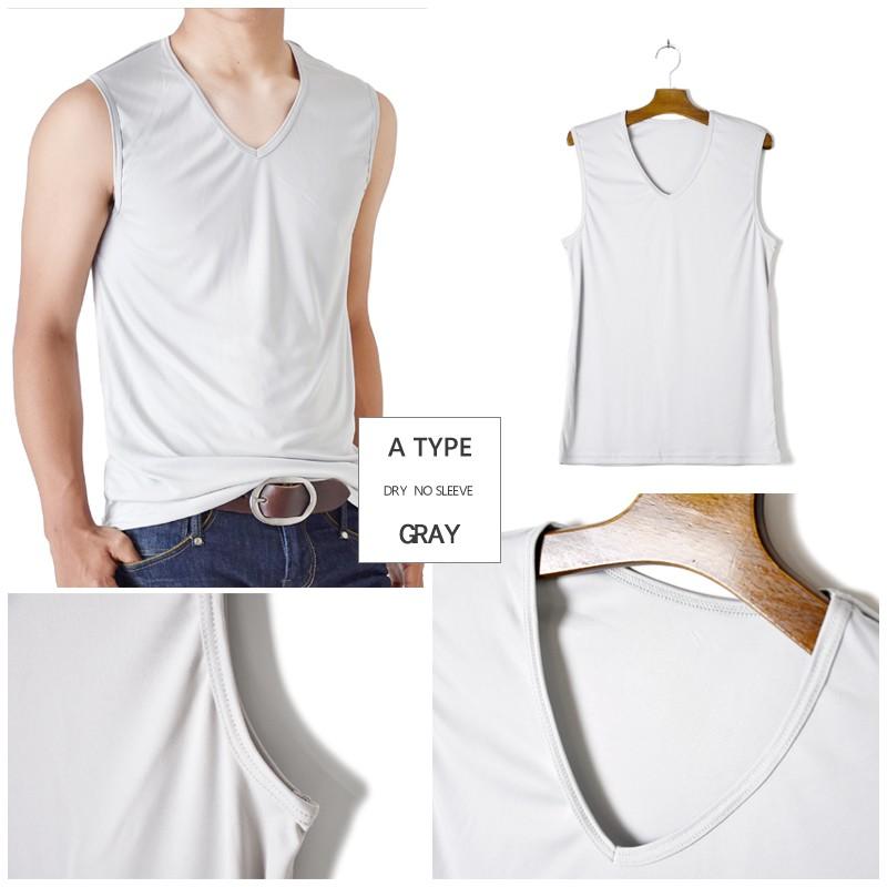タンクトップ DRY ストレッチ 接触冷感 ノースリーブ Tシャツ カットソー メンズ アンダーウェア 下着 送料無料 父の日 通販M《M1》 | ブランド登録なし | 15