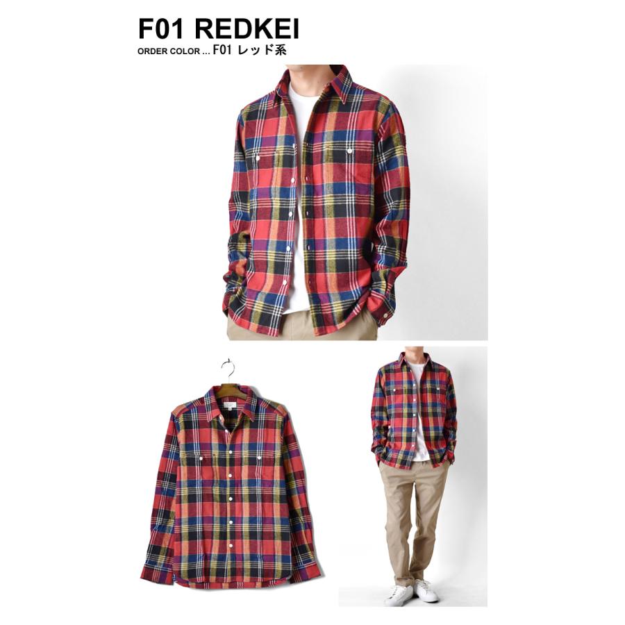 ネルシャツ チェックシャツ 長袖シャツ メンズファッション トップス