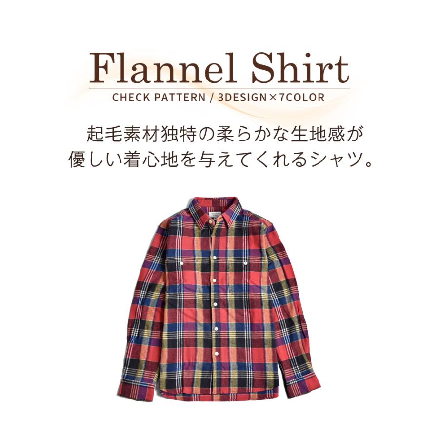 ネルシャツ チェックシャツ 長袖シャツ メンズファッション トップス