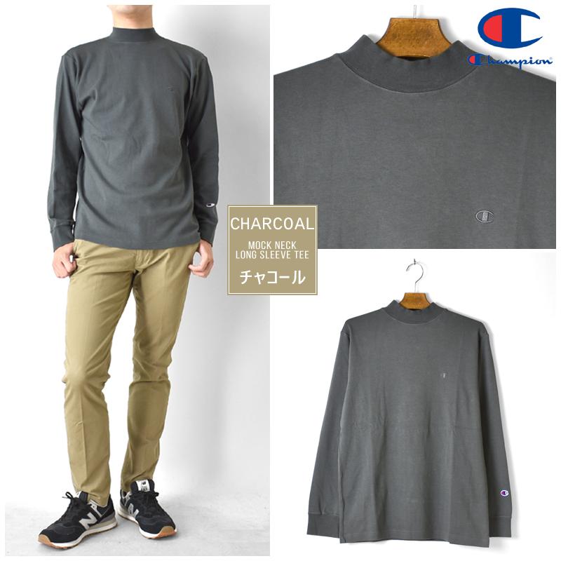 チャンピオン Champion モックネック ロングスリーブ Tシャツ ワン