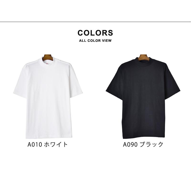 Hanes（ヘインズ） モックネック Tシャツ メンズ 半袖 ストレッチ