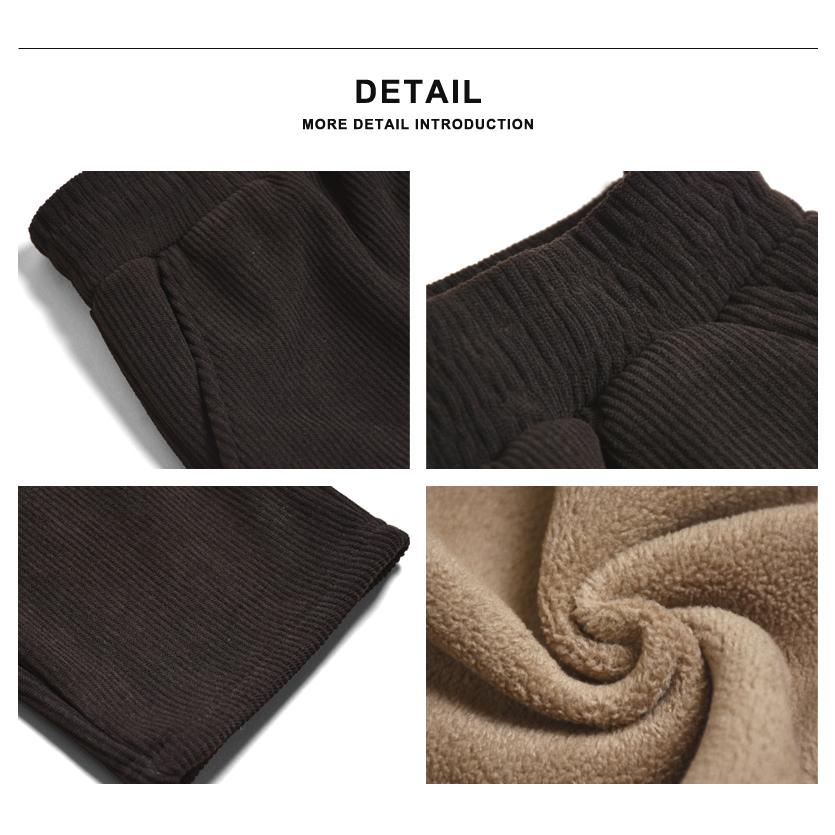 裏起毛 コーデュロイパンツ ストレッチ メンズ 暖か 裏フリース