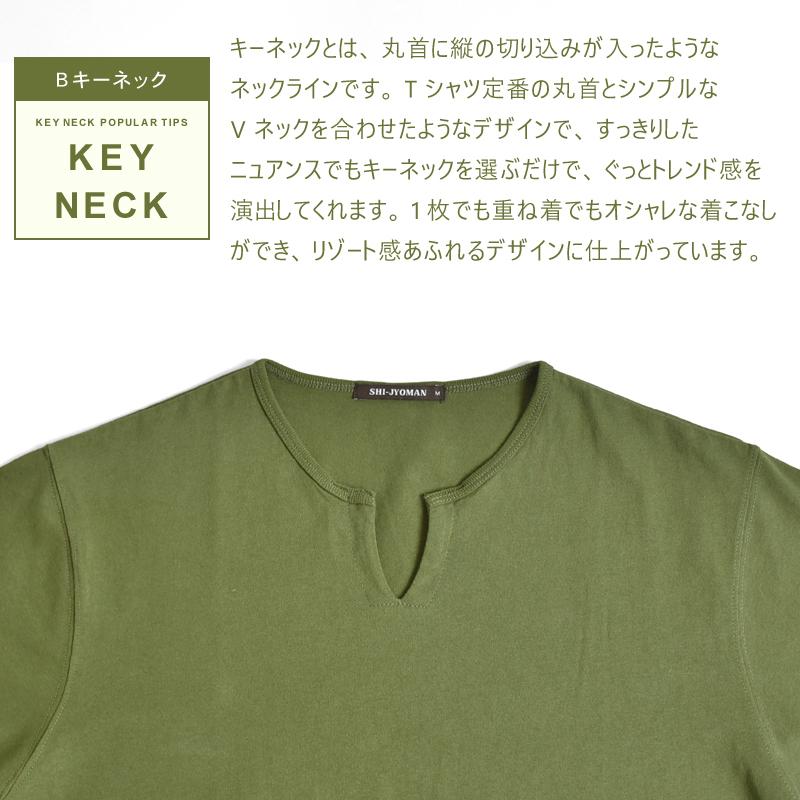 ヘンリーネック キーネック ポケ付き ポケT 父の日 Tシャツ 綿100% USA