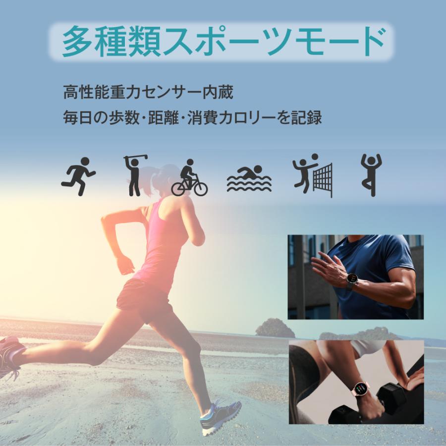 スマートウォッチ 1.32インチ 大画面 通話機能 IP67防水 健康管理 生理周期 歩数計 運動管理 レディース メンズ iPhone Android プレゼント 日本語 H33 | ブランド登録なし | 08