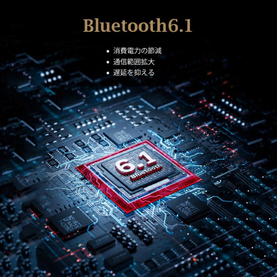 ワイヤレスイヤホン Bluetooth6.1 ENCノイズキャンセリング iPhone
