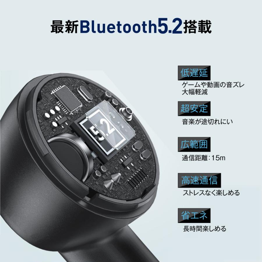 ワイヤレスイヤホン Bluetooth5.3 ノイズキャンセリング iPX5防水 iPhone android タッチ操作 高音質 ハンズフリー J5 | ブランド登録なし | 09