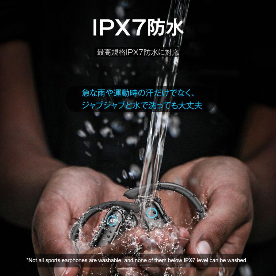耳掛け型 ワイヤレスイヤホン Bluetooth 5.3 iPhone android 9h再生 マイク 片耳 両耳 通話 防水 Type-C T07 | ブランド登録なし | 03