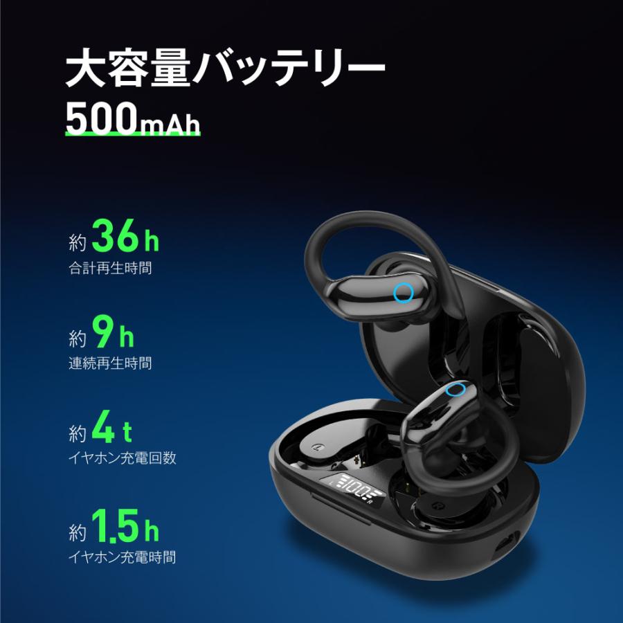 耳掛け型 ワイヤレスイヤホン Bluetooth 5.3 iPhone android 9h 耳掛け型 ワイヤレスイヤホン Bluetooth 5.3 iPhone android 9h