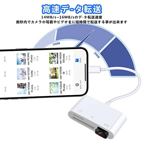 i Phone SDカードリーダーApple MFi認証品3 in 1 SDカードカメ ラリーダー SD TF｜attotalshop｜04