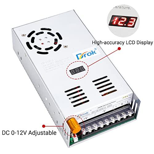 DROK スイッチング電源 AC 110/220VDC 0-12V 40A 480W 電圧調整可能 安定化電源｜attotalshop｜03