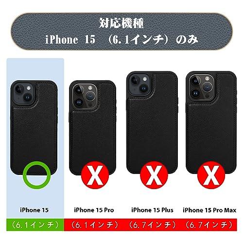 i Phone 15 用 ケース 背面 手帳型 カード i Phone15 用 背面ケース 手帳型ケー｜attotalshop｜02