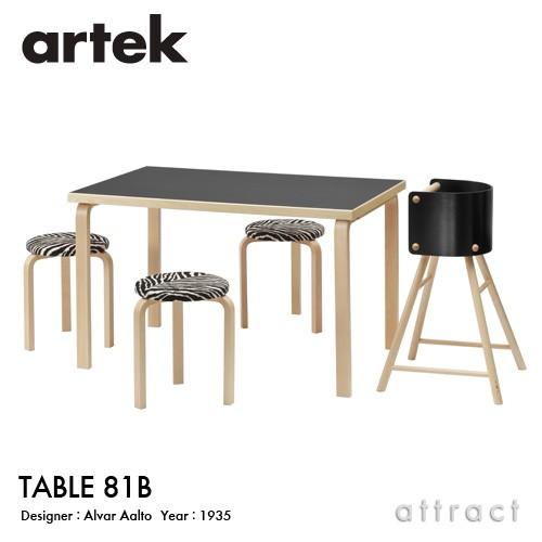 Artek アルテック TABLE 81B テーブル 120×75cm （厚み 4cm） バーチ材 天板 （ホワイトラミネート） 脚部 （クリアラッカー） デザイン：アルヴァ・アアルト｜attract-online｜04