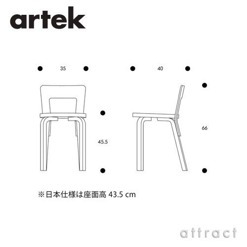 artek（アルテック） CHAIR 65 チェア 65 バーチ材 座面 （ブラック