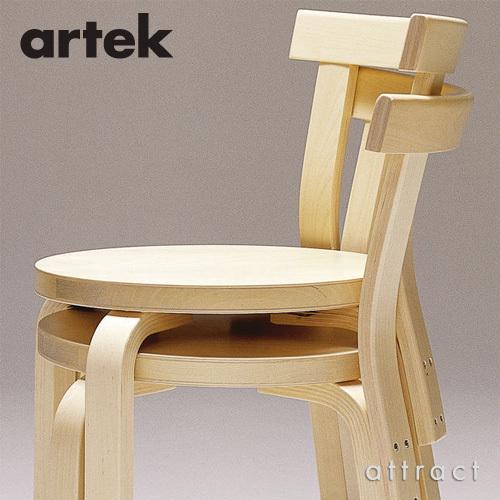 Artek アルテック CHAIR 68 チェア 68 バーチ材 座面・脚部（ホワイトラッカー仕上げ） デザイン：アルヴァ・アアルト｜attract-online｜07