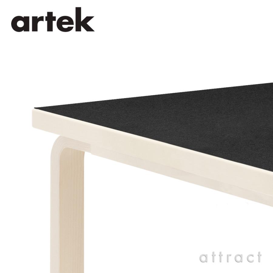 Artek アルテック TABLE 81C テーブル 81C サイズ：75×75cm 厚み 4cm 天板：ブラックリノリウム 脚部：クリアラッカー仕上げ デザイン：アルヴァ・アアルト｜attract-online｜02