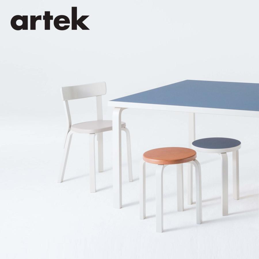 Artek アルテック TABLE 81C テーブル 81C サイズ：75×75cm 厚み 4cm 天板：ブラックリノリウム 脚部：クリアラッカー仕上げ デザイン：アルヴァ・アアルト｜attract-online｜04