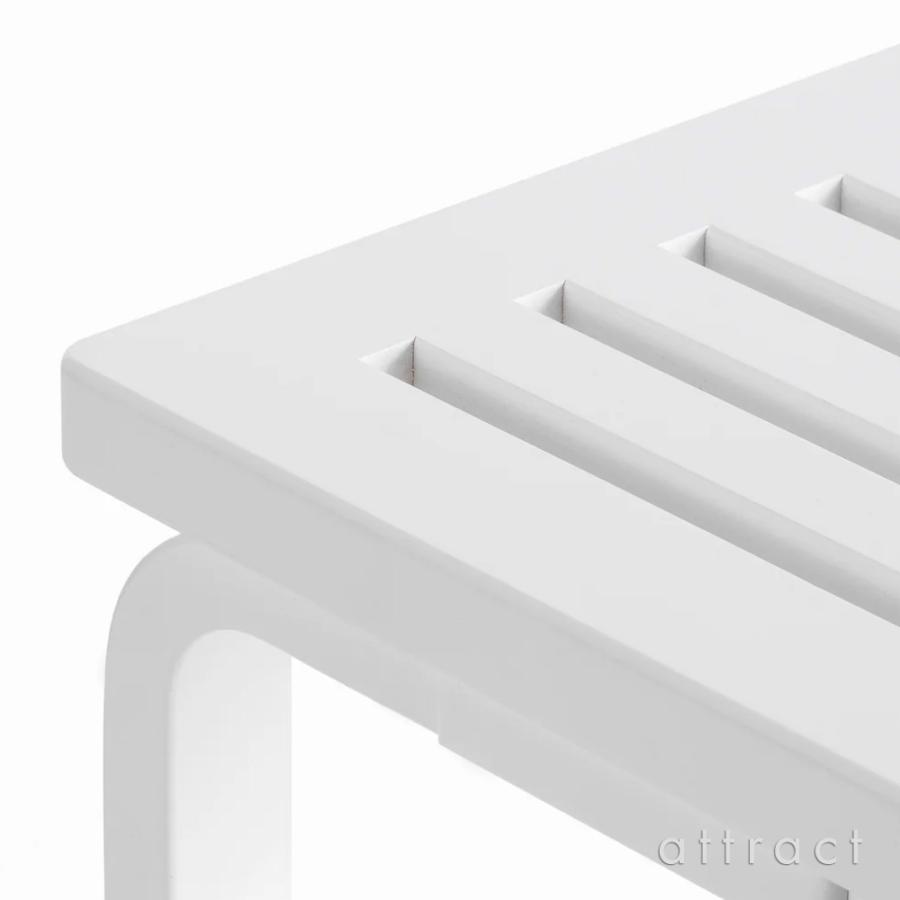 Artek アルテック BENCH 153A ベンチ 153A スリットトップ サイズ：112.5×40cm ホワイトラッカー仕上げ バーチ材 デザイン：Alvar Aaltoの画像