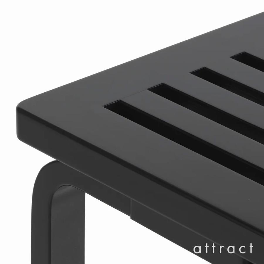 Artek アルテック BENCH 153A ベンチ 153A スリットトップ サイズ：112.5×40cm ブラックラッカー仕上げ バーチ材 デザイン：Alvar Aaltoの画像