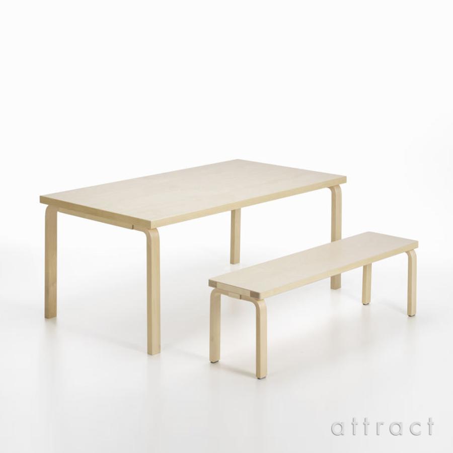 Artek アルテック BENCH 153A ベンチ 153A スリットトップ サイズ：112.5×40cm ブラックラッカー仕上げ バーチ材 デザイン：Alvar Aaltoの画像