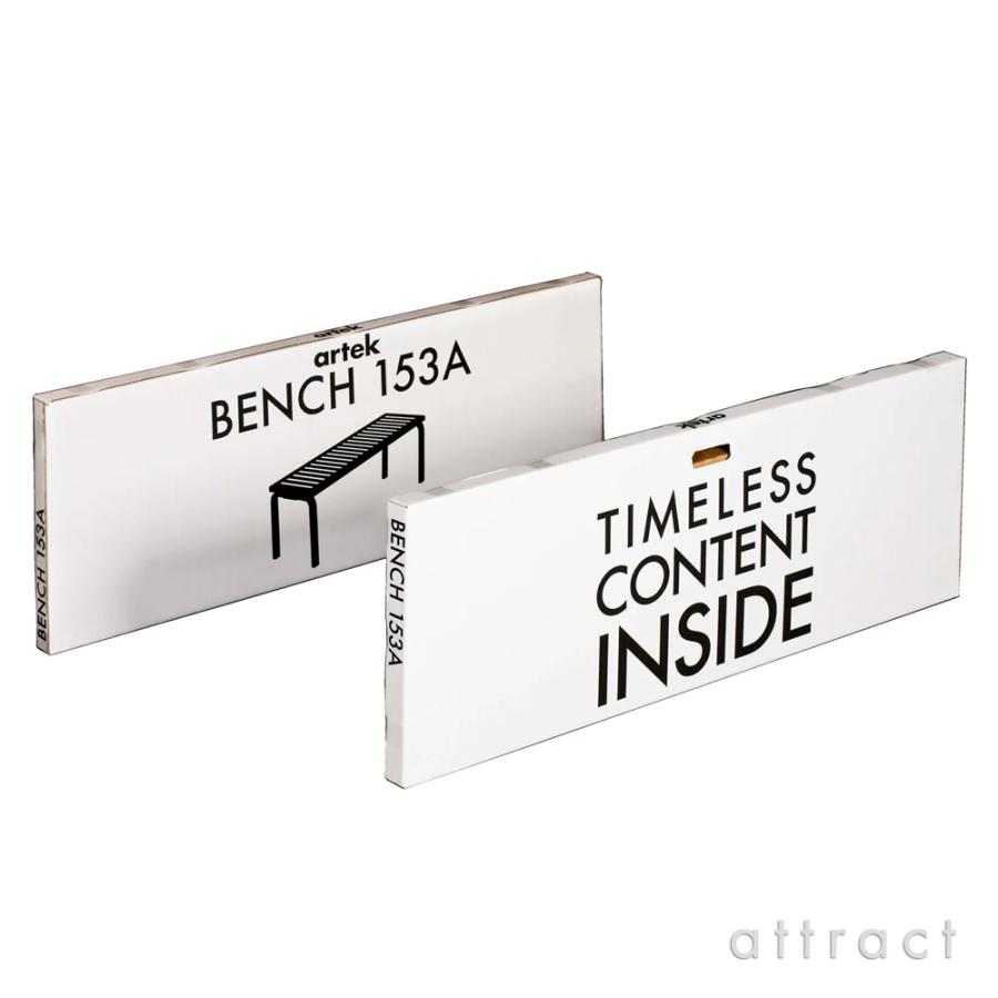 Artek アルテック BENCH 153A ベンチ 153A ソリッドトップ サイズ：112.5×40cm ブラックラッカー仕上げ バーチ材 デザイン：Alvar Aaltoの画像