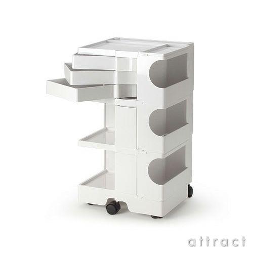 B LINE ボビーワゴン　ジョエ•コロンボデザイン 3段×3トレイ ホワイト B-LINE（ビーライン） Boby Wagon ボビーワゴン 3段3トレイ カラー