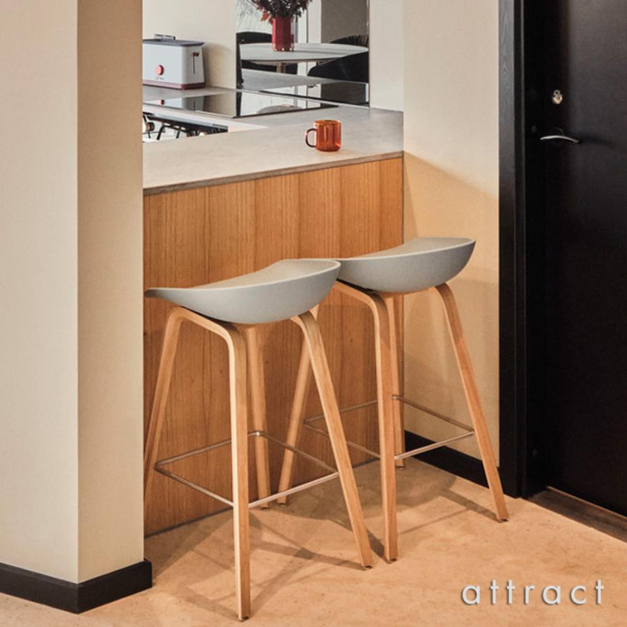 HAY ヘイ About A Chair アバウト ア スツール AAS 32 ver 2.0 LOW ロータイプ 75cm カラー：16色 ベース：オーク（水性塗装） デザイン：ヒー・ウェリングの画像
