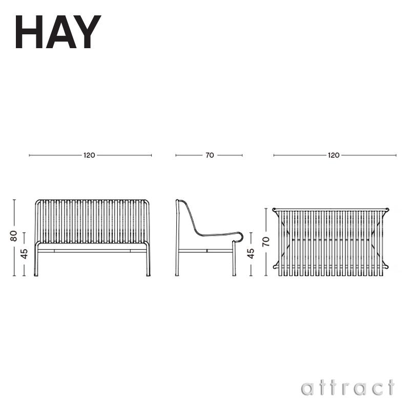 HAY ヘイ Palissade パリサード Dining Bench ダイニング ベンチ アウトドア カラー：ホットガルバナイズド デザイン：ロナン＆エルワン・ブルレックの画像