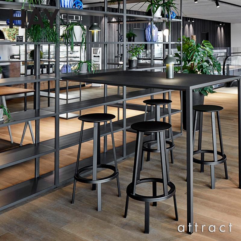 美品 HAY/ヘイ リボルバー ハイスツール2 カウンターチェア バーチェア 黒 HAY（ヘイ） REVOLVER BAR STOOL リボルバー バースツール ハイタイプ