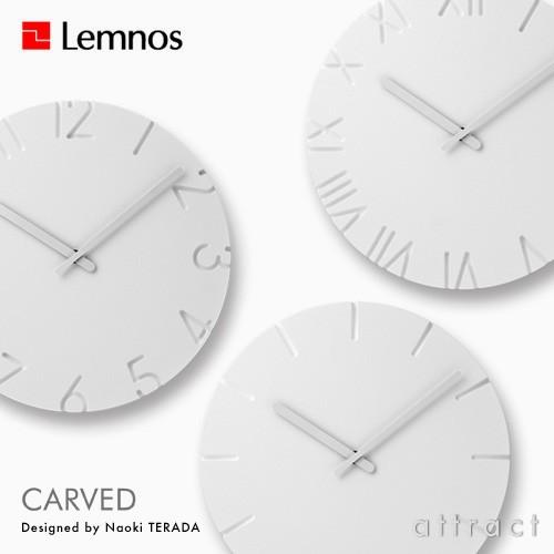 Lemnos レムノス CARVED カーヴド NTL10-19 Mサイズ 文字盤：全3タイプ Φ305mm 無機質系人造木材 ステップムーブメント デザイン：寺田 尚樹｜attract-online