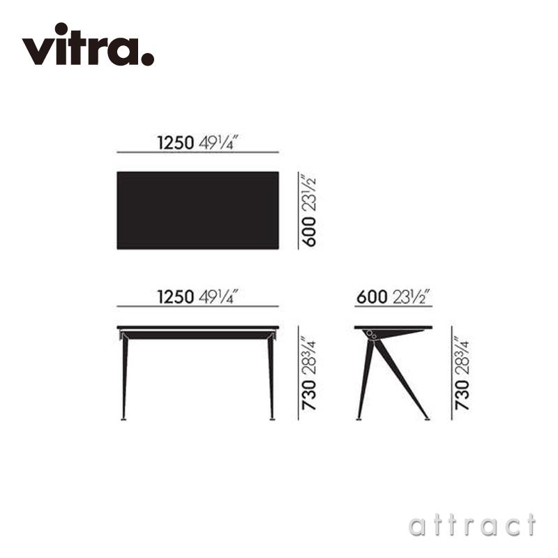 Vitra ヴィトラ コンパス ディレクション W125cm デザイン：ジャン・プルーヴェ カラー：アメリカンウォールナット オイル仕上げ ベースカラー：4色｜attract-online｜02