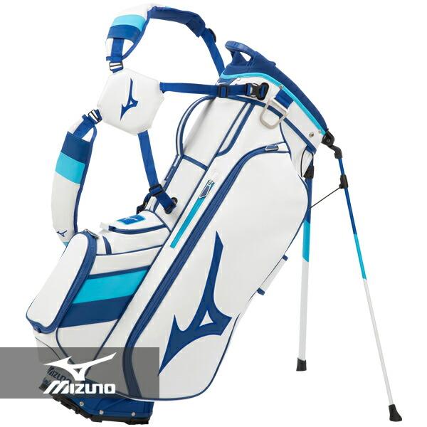ミズノ ツアースタンド プライム キャディバッグ 5LJC2224 ホワイト×ブルー MIZUNOゴルフバッグTour Stand