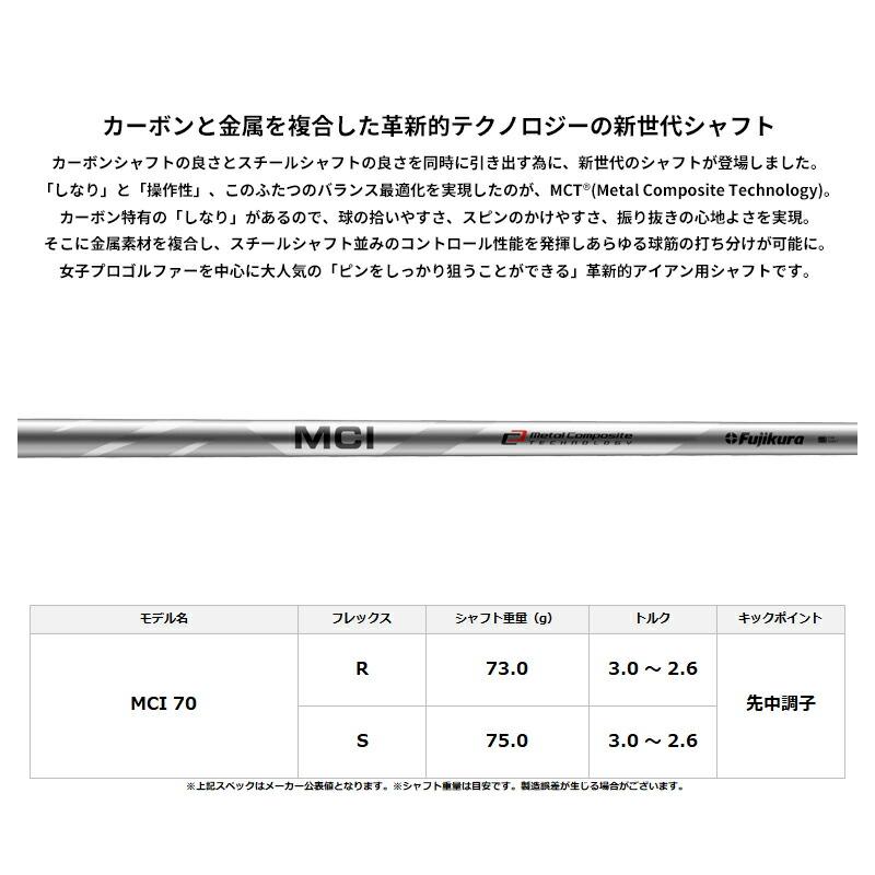 カスタム プロギア 0 ウェッジ 2024 フジクラ MCI70 シャフト PRGR ゼロ MCI カーボンの画像