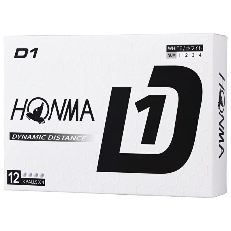 D1 【即納】 3ダース 本間ゴルフ ゴルフボール 2024 ホワイト HONMA